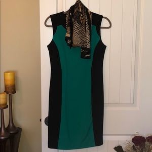 Calvin Klein black/green classy dress.